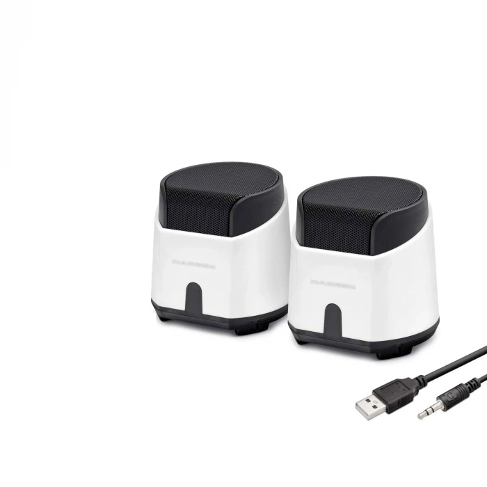 ieg™ Masaüstü Hoparlör 1+1 USB + 3.5mm - Beyaz HD6024W