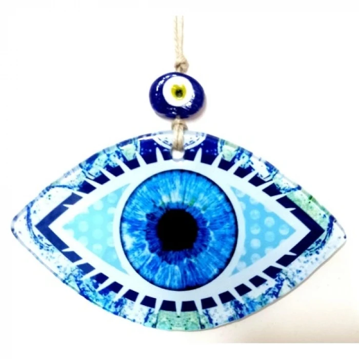 ieg™ Mavi Göz Modelli Füzyon Cam Duvar Dekorasyonu