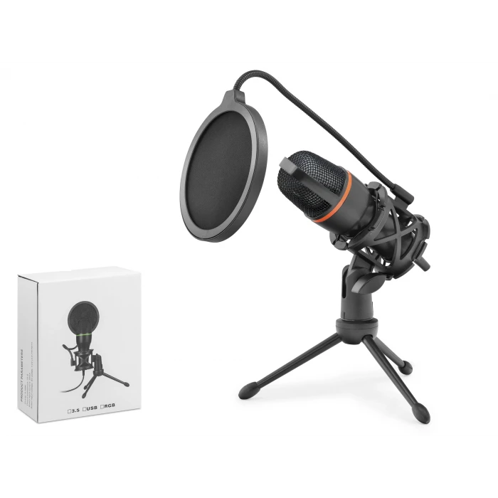 ieg™ ME4Usb Profesyonel Gaming Rgb Mikrofon 48 Khz / 16 Bit Çok Yönlü Type-C - Siyah