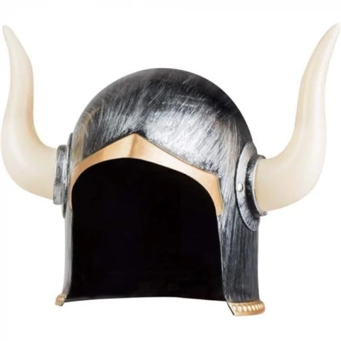 ieg™ Mega Boynuzlu Viking Ivar Kaskı Eskitilmiş Desen Gümüş Renk