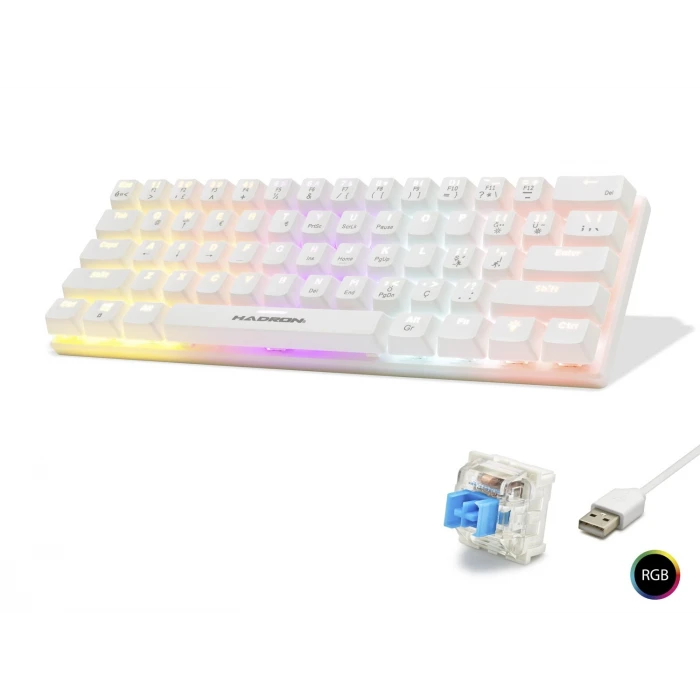 ieg ™ Mekanik Gaming Mini Klavye Blue Switch Rgb - Beyaz G508B