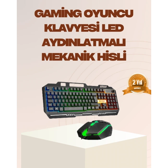 ieg™ Mekanik LED Gaming Klavye Mouse Seti – Yüksek Tepki ve Ergonomi