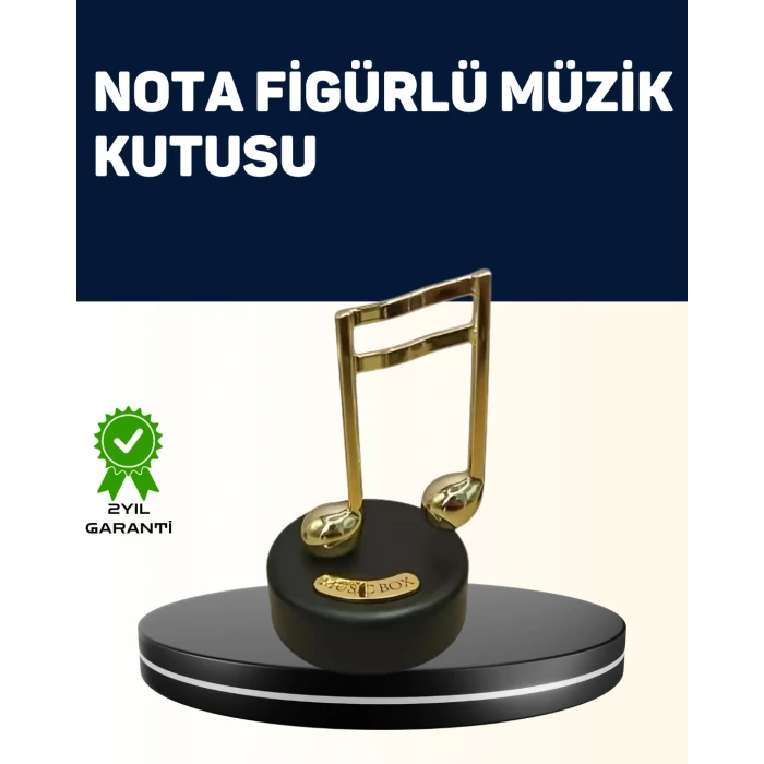 ieg™ Melodious Music Altın Nota Figürlü Müzik Kutusu