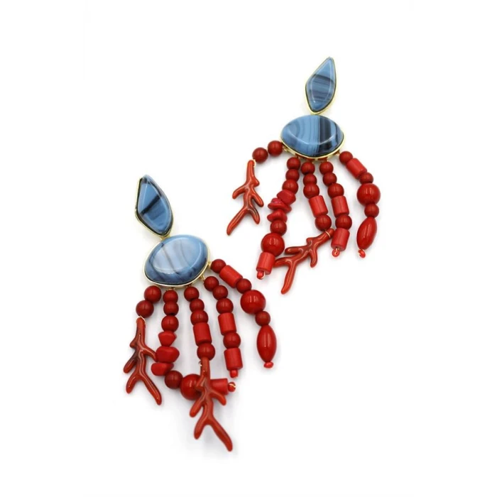 İEG Mercan Küpe - Kırmızı