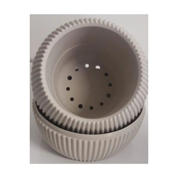 İEG Mercan Saksı 2 Numara 0,35 Litre Su Hazneli Dekoratif Kaktüs Sukulent Saksı 11,8x9,2 cm