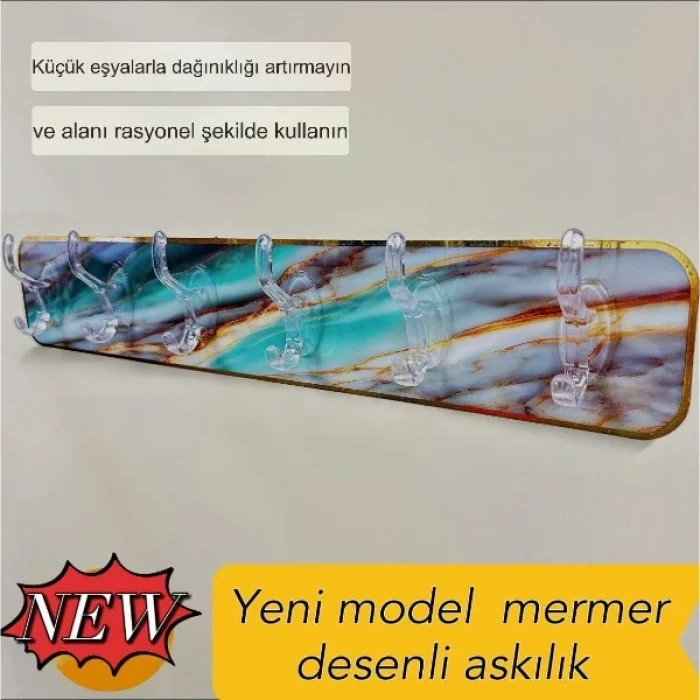 ieg™ Mermer Desenli Yapışkanlı Askılık