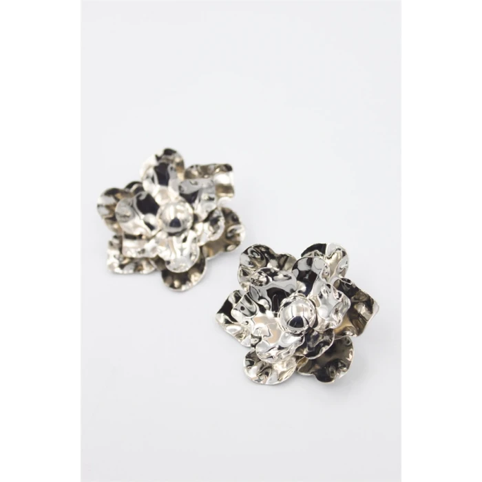 ieg™ Metal Çiçek Küpe - Gümüş