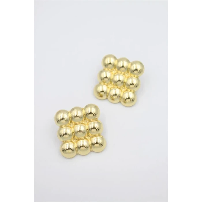 ieg™ Metal Kare Küpe - Altın