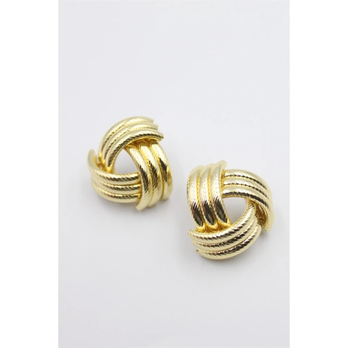 ieg™ Metal Örgü Küpe - Altın