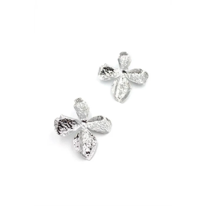 ieg™ Metal Yaprak Küpe - Gümüş