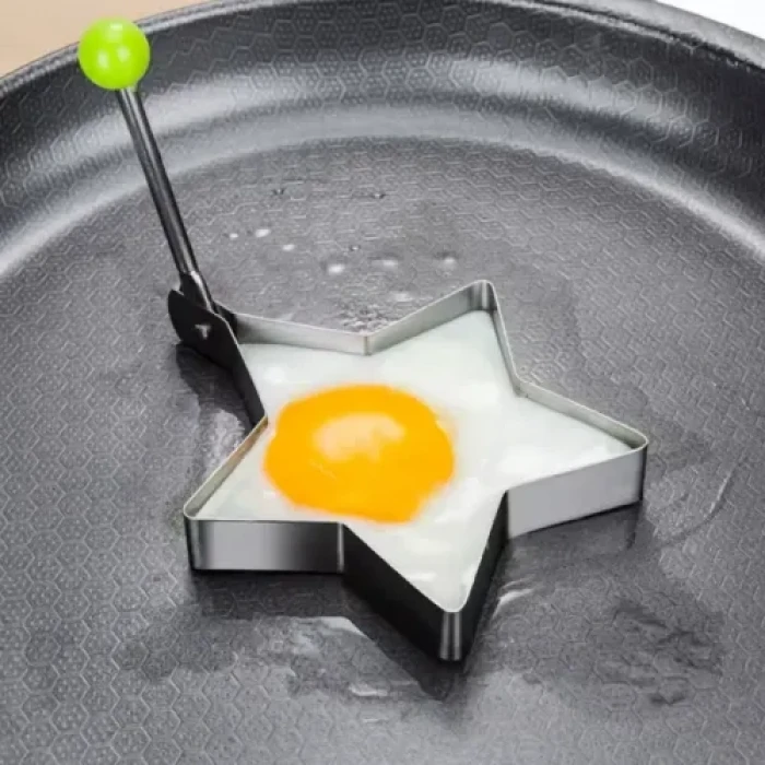 ieg ™ Metalik Yıldız Şeklinde Yumurta ve Krep Kalıbı