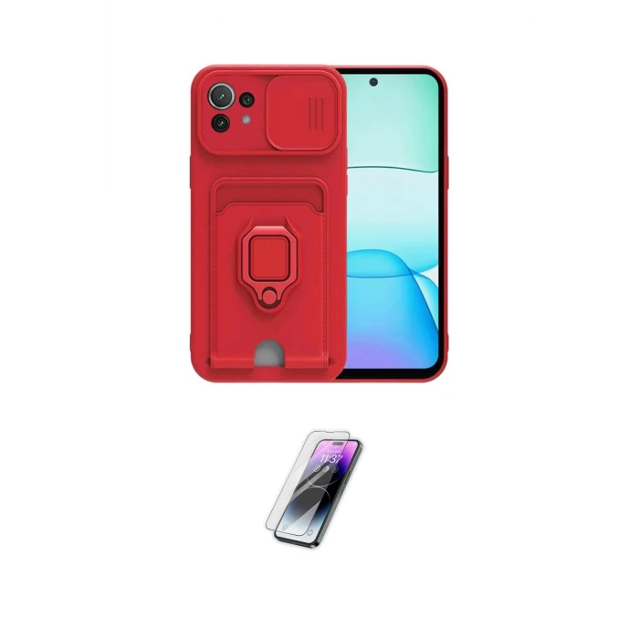 ieg™ Mİ 11 Lite Kılıf Vadi Form Prime - Şeffaf Pasifik Cam Ekran Koruyucu