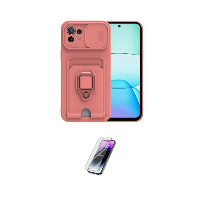 ieg™ Mİ 11 Lite Kılıf Vadi Form Prime - Şeffaf Pasifik Cam Ekran Koruyucu
