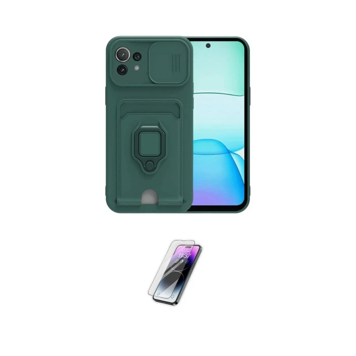 ieg™ Mİ 11 Lite Kılıf Vadi Form Prime - Şeffaf Pasifik Cam Ekran Koruyucu