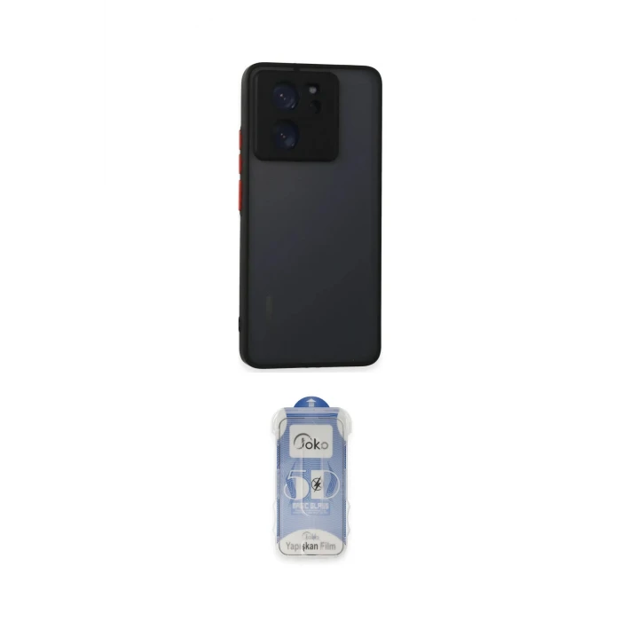 ieg™ Mi 13T Pro Kılıf Ahenk Çizgi Serisi - Siyah Joko Magic 5D Cam