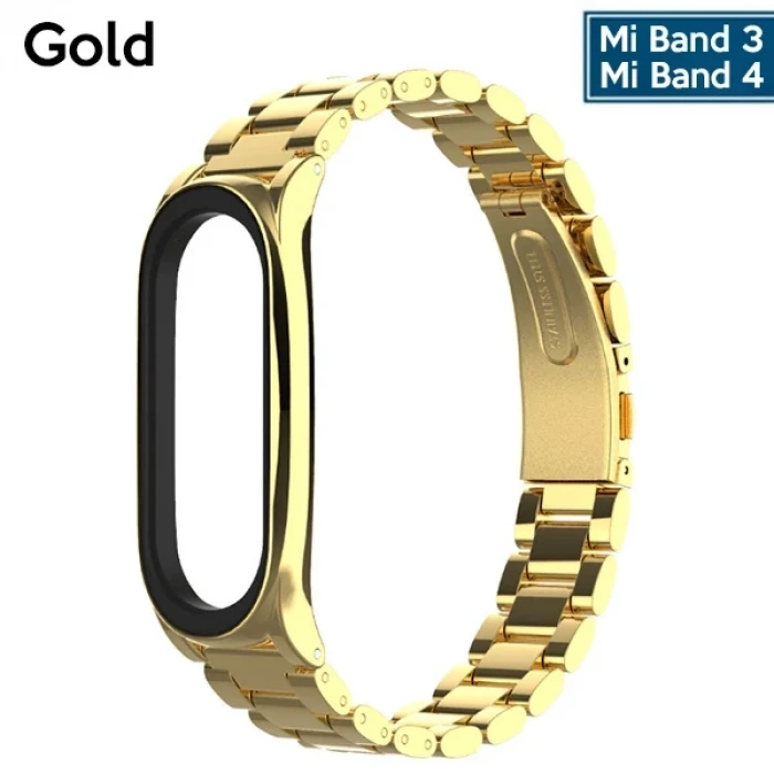 ieg™ Mijobs Xiaomi Mi Band 4 Akıllı Saat 3 Bakla Çelik Kayış Kordon