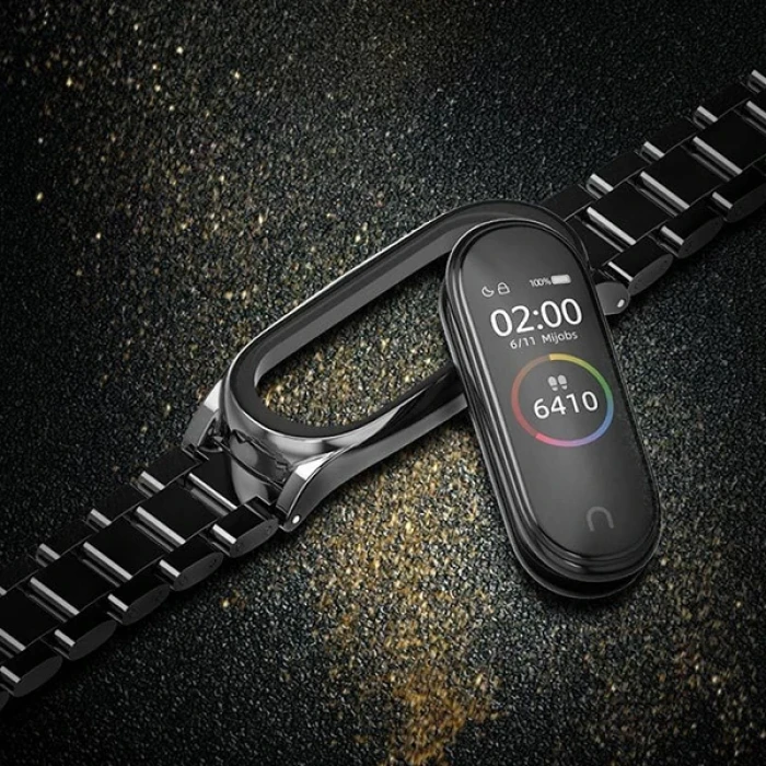 ieg™ Mijobs Xiaomi Mi Band 4 Akıllı Saat 3 Bakla Çelik Kayış Kordon