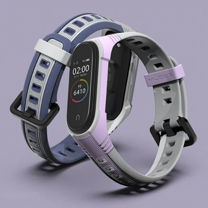ieg™ Mijobs Xiaomi Mi Band 5-4 Çift Renk Kayış Kordon