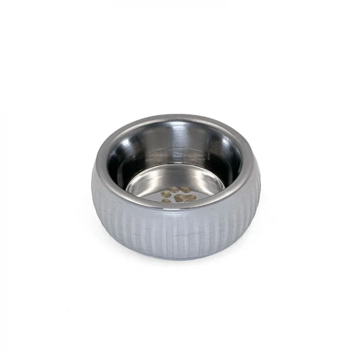 ieg™ Mikopet Organik Seramik Mama Kabı Gri