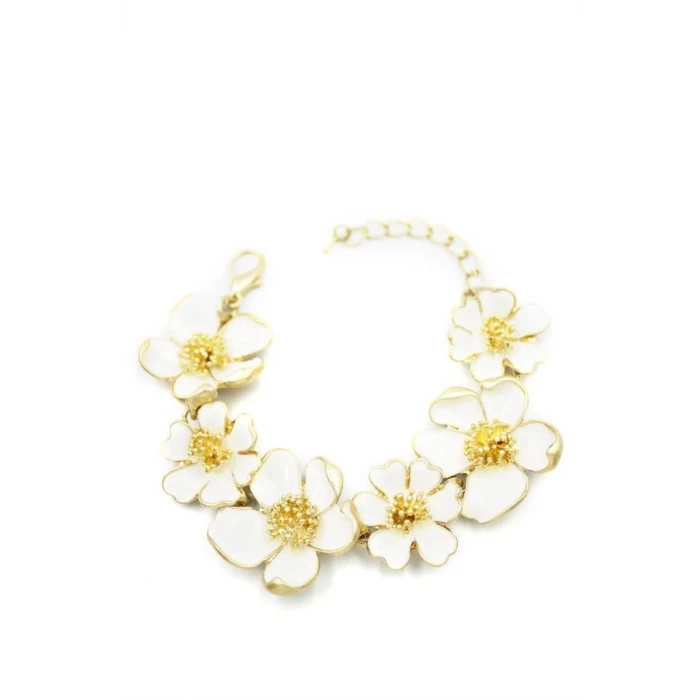 ieg™ Mineli Çiçek Bileklik - Krem