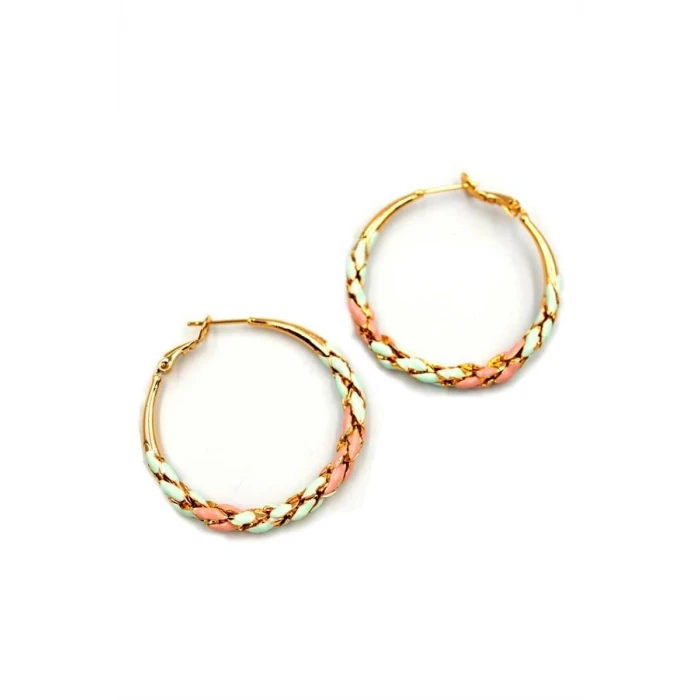 ieg™ Mineli Halka Küpe - Pembe