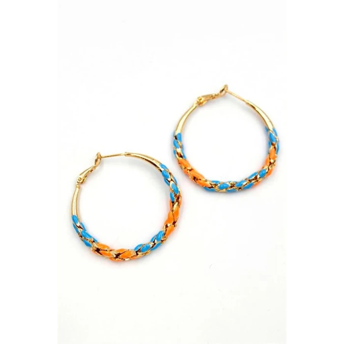 ieg™ Mineli Halka Küpe - Turuncu