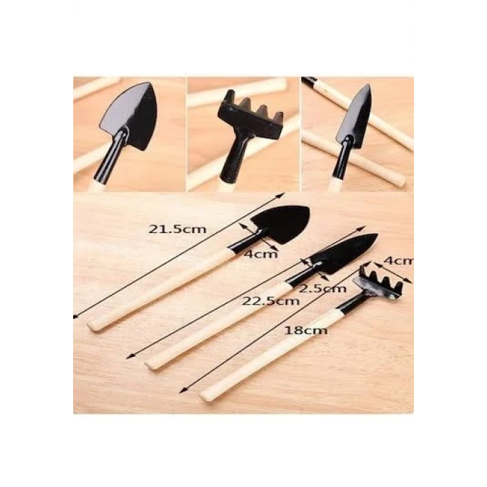 ieg™ Mini Ahşap Hobi Bahçe Seti 3 Parça