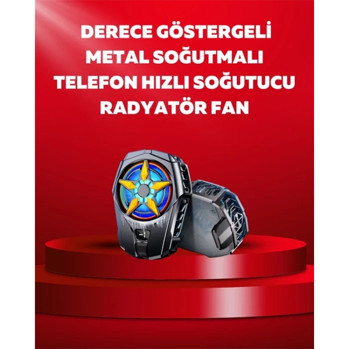 ieg™ Mobil Cihaz Soğutma Radyatörü – Metal+ABS, Type-C Kablolu