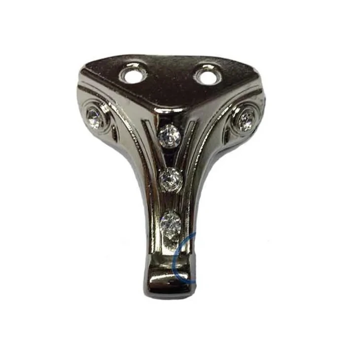 IEG Moda Taşlı Ahşap, Mdf, Sunta Sandık Ayağı, Kutu Ayak 3,5 cm - Nikel