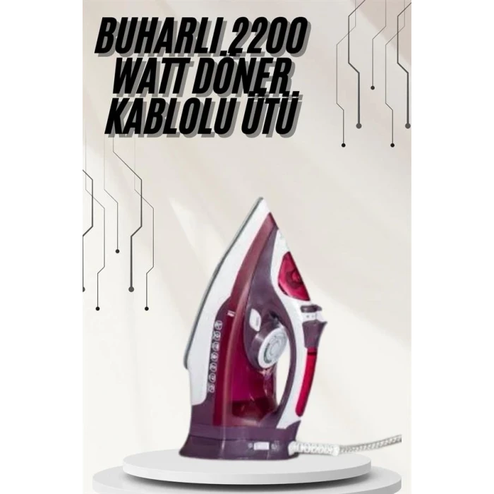 ieg™ Modern Tasarım 2200W Dayanıklı Buharlı Seramik Kaplama Ütü