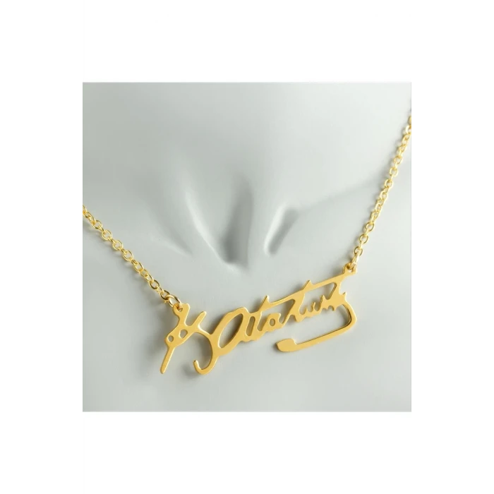 ieg™ Mustafa Kemal Atatürk İmzalı Uçlu Kolye