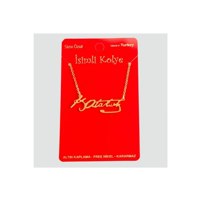 ieg™ Mustafa Kemal Atatürk İmzalı Uçlu Kolye