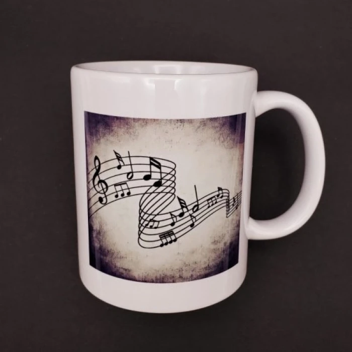 ieg™ Müzik Notaları Tasarımlı Kupa Bardak