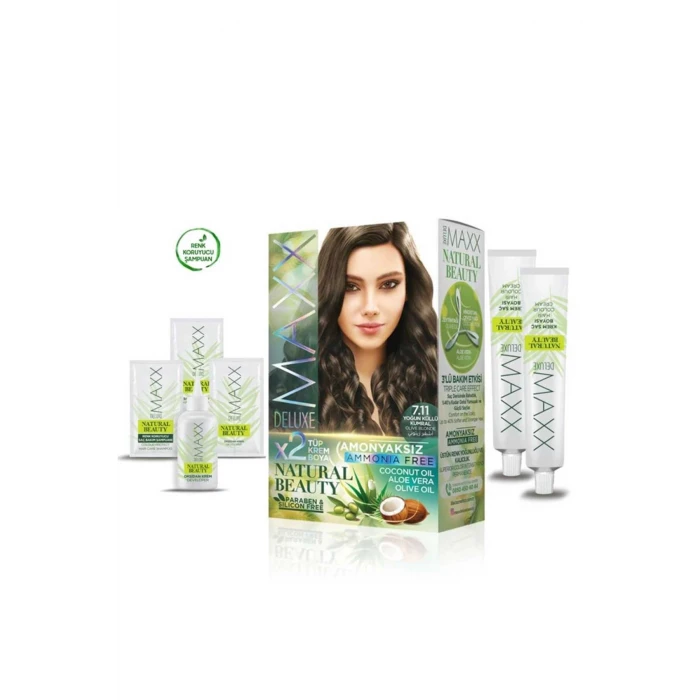 İEG Natural Beauty Amonyaksız Saç Boyası 7.11 Yoğun Küllü Kumral