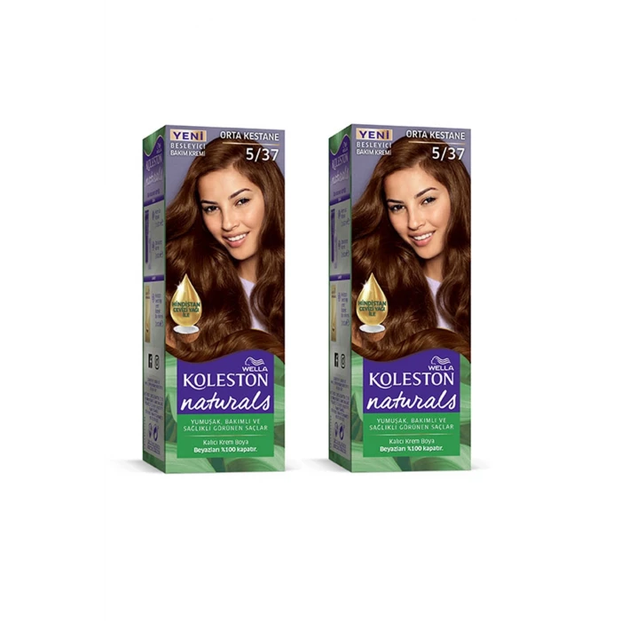 İEG Naturals Saç Boyası Orta Kestane 5/37 2x Paket