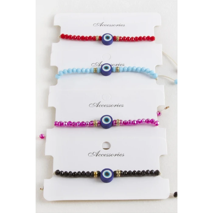 ieg™ Nazar Kristal Makrome İp Bileklik