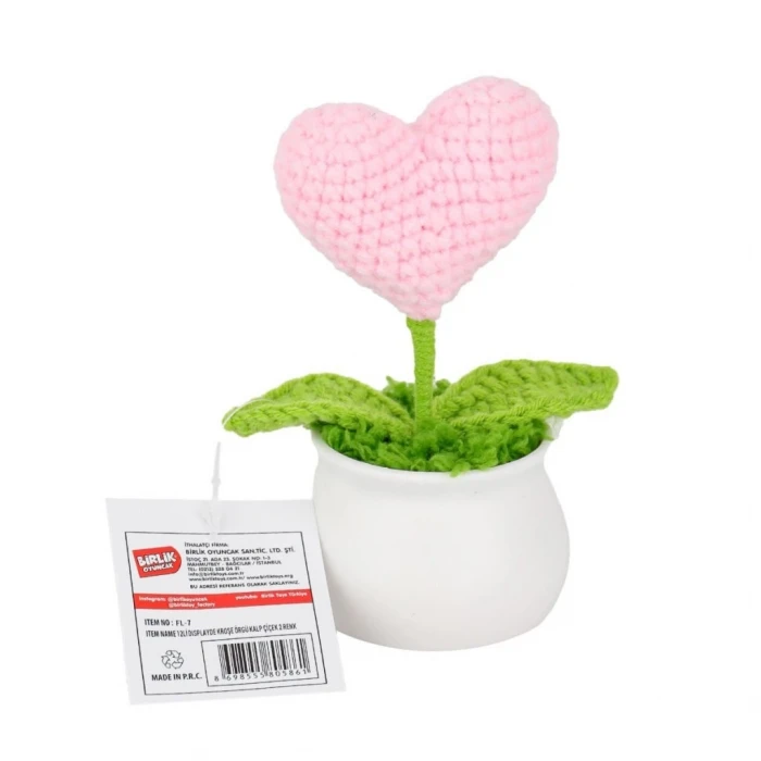 ieg™ NessiWorld FL-7 12Lİ Kroşe Örgü Saksıda Kalp