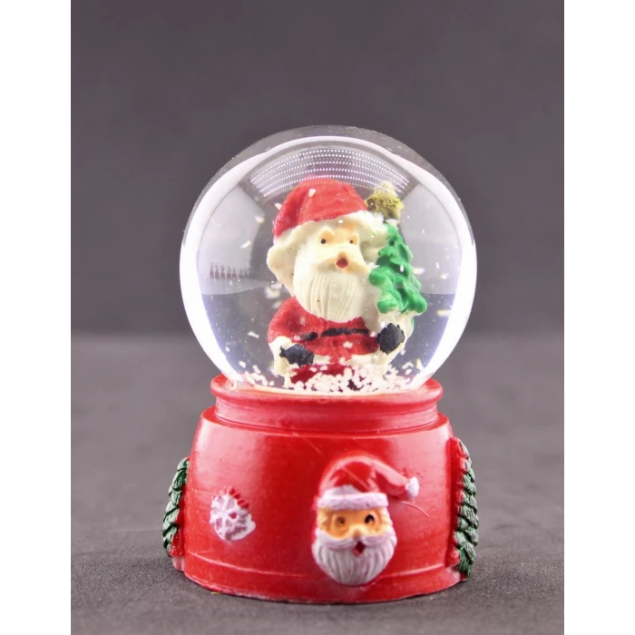 ieg ™ Noel Baba ve Çam Ağacı Temalı Mini Boy Işıklı  Yılbaşı Kar Küresi 6.5 cm E