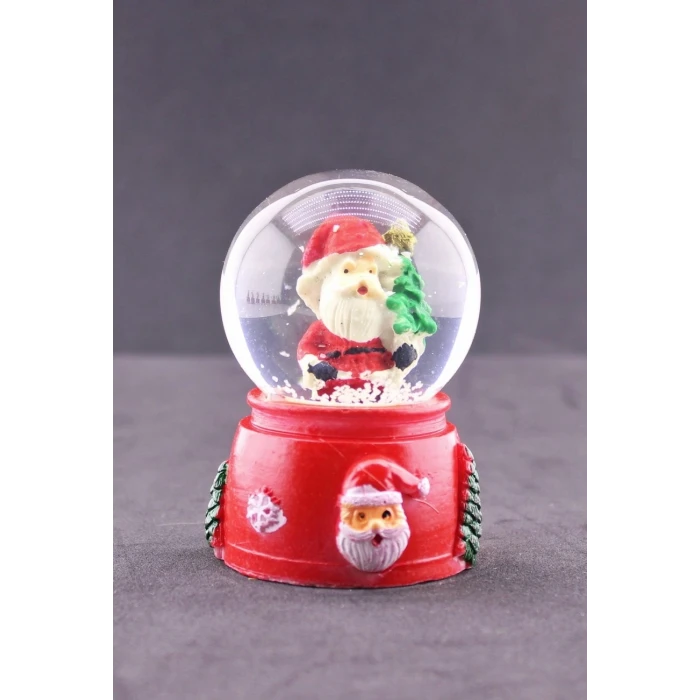 ieg ™ Noel Baba ve Çam Ağacı Temalı Mini Boy Işıklı  Yılbaşı Kar Küresi 6.5 cm E
