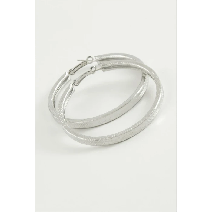 ieg™ Noktalı Kare Halka Küpe 4 cm