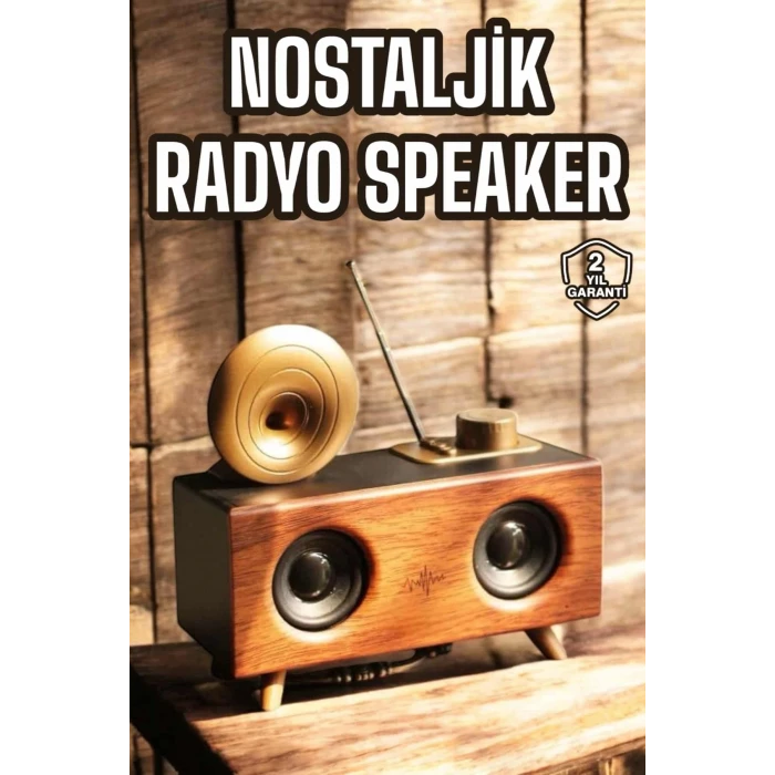 ieg™ Nostaljik Görünümlü Bluetooth Bağlantılı Speaker