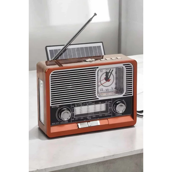 ieg™ Nostaljik Görünümlü USB Girişli Bluetooth Bağlantılı Radyo