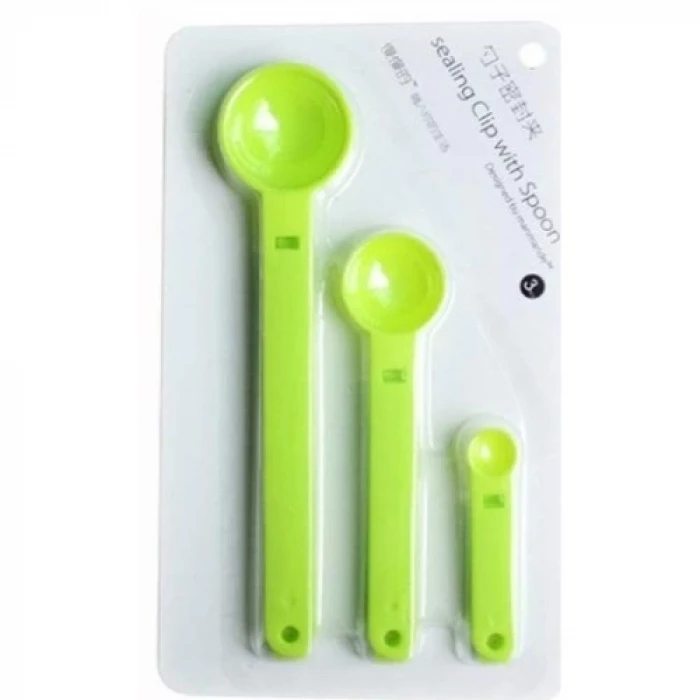 ieg™ Ölçme Kaşıklı Poşet Klipsi 3lü Paket