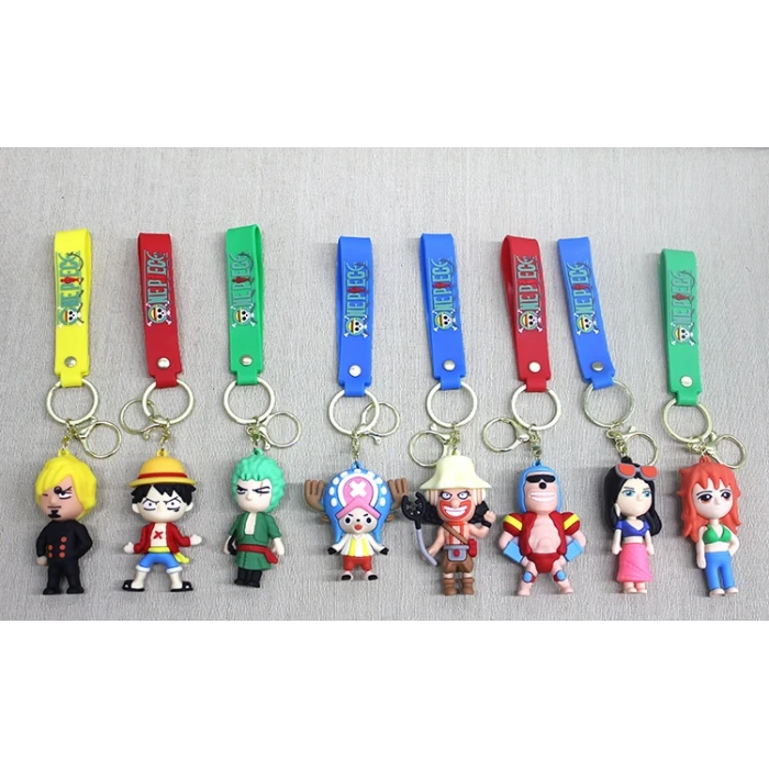 ieg™ One Piece Karışık Karakterler Silikon Anahtarlık