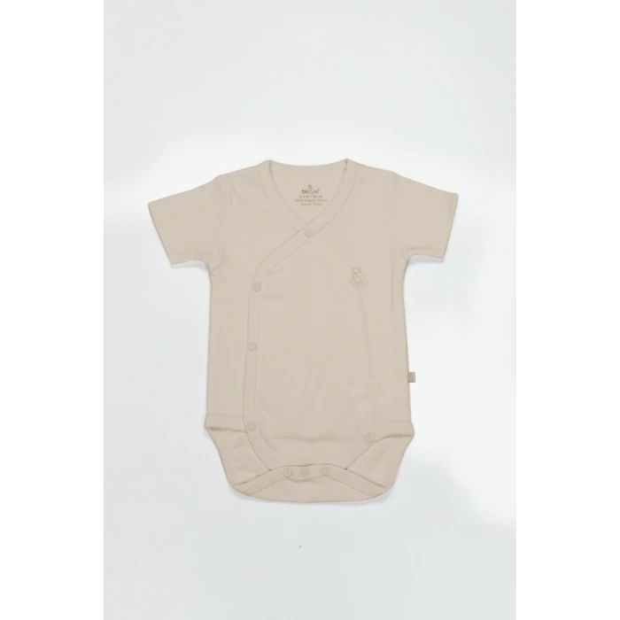 ieg™ Organik Natural Basic Style Kruvaze Yarım Kol Body BS17101 Bej