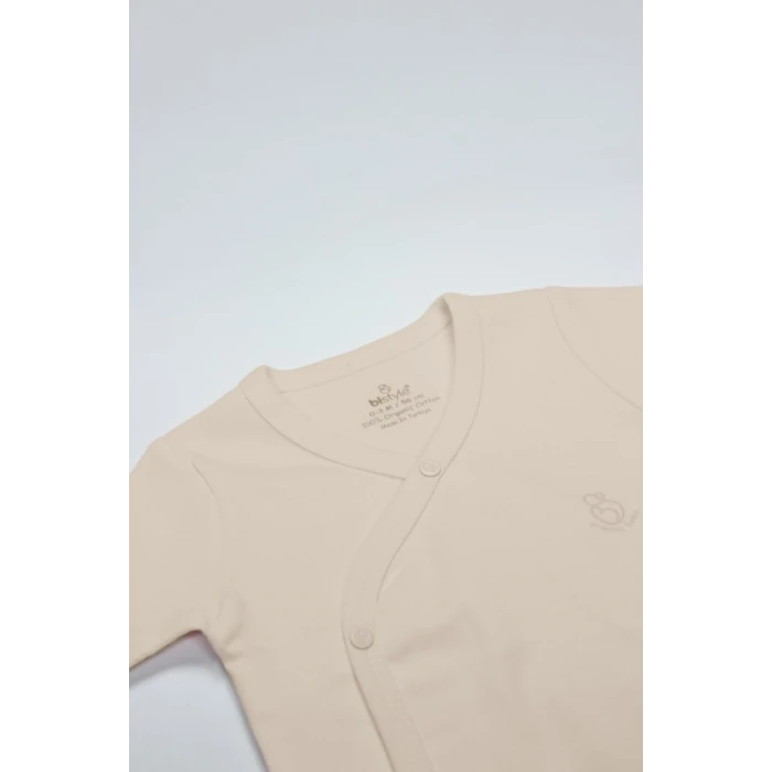 ieg™ Organik Natural Basic Style Kruvaze Yarım Kol Body BS17101 Bej