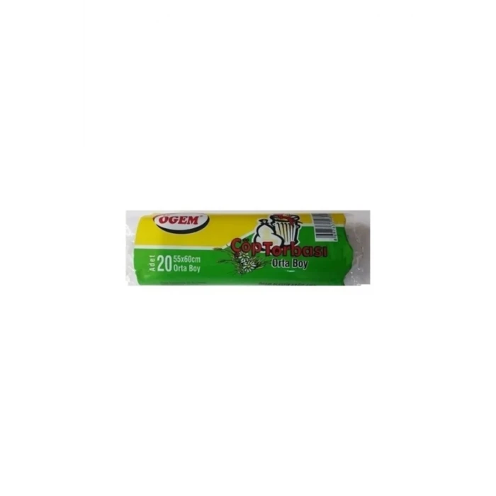 ieg™ Orta Boy Çöp Torbası 55 x 60 cm 20 Li Rulo x 1 Paket = 20 Adet (Siyah)