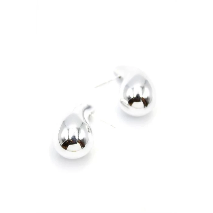 İEG Orta Boy Damla Küpe - Gümüş