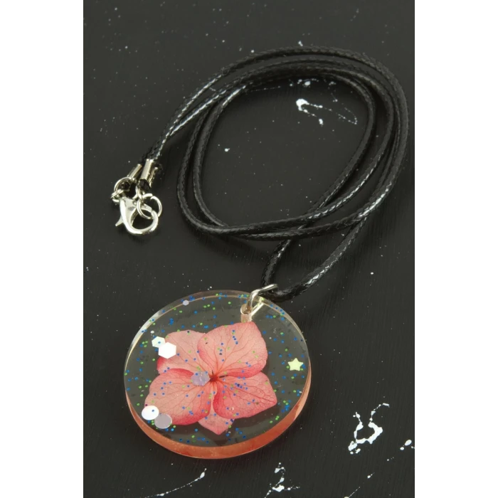 ieg™ Ortanca Çiçek Epoksi Kolye