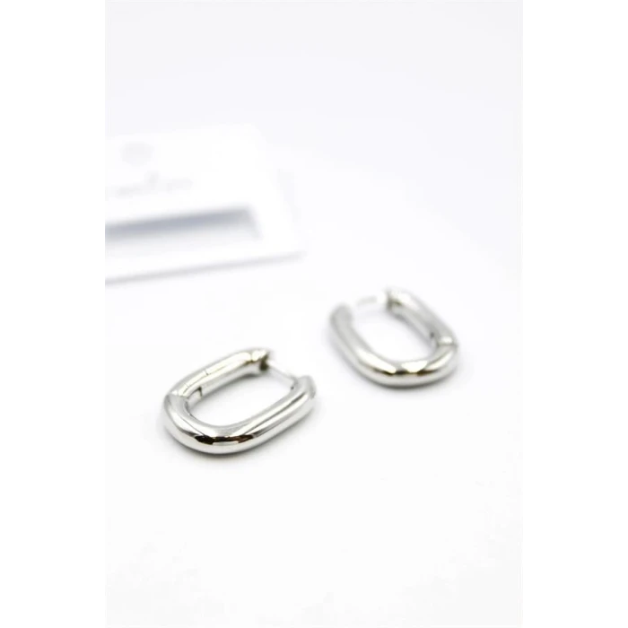 ieg™ Oval Halka Küpe - Gümüş
